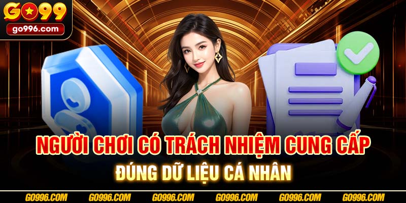 Người chơi có trách nhiệm cung cấp đúng dữ liệu cá nhân